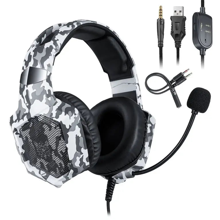 Headset Gamer ONIKUMA K8 Grey Camo Edition 🔥